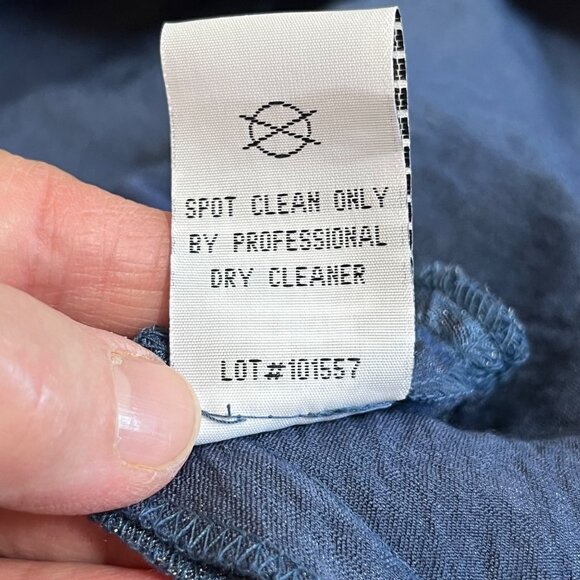 R&M Richards 2 Piece Blue Tiered Evening Gown Set 18W Shimmer Empire Bead Waist - Picture 9 of 14